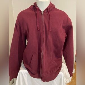 Sonoma Life & Style Burgundy Zip Up Sweater